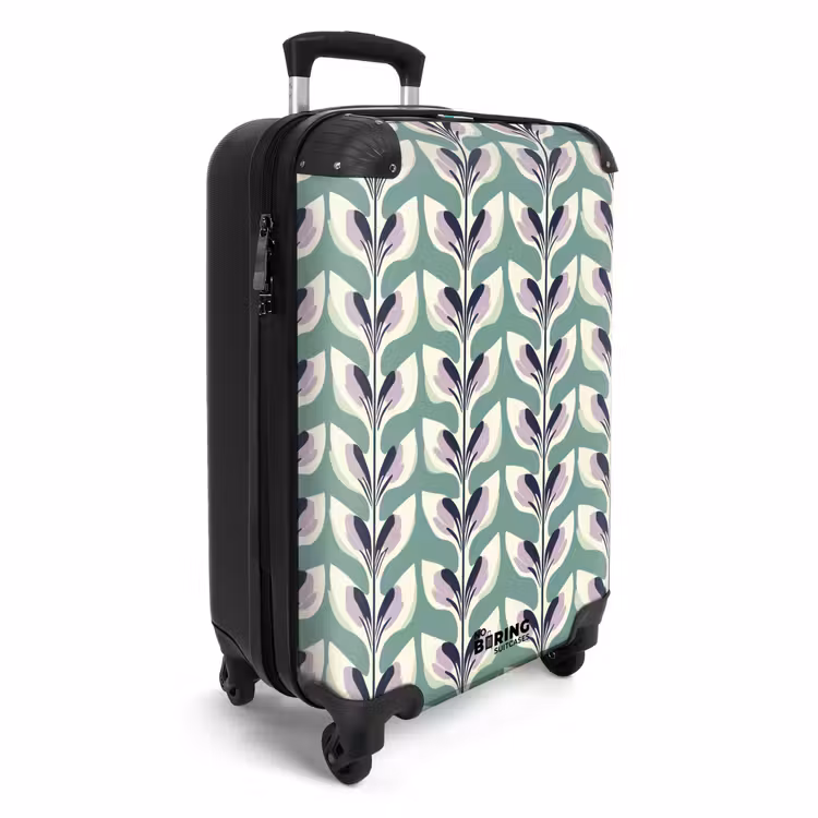 Retro - Modern - Groen NBS - Handbagage koffer - Volwassenen Unisex middel -productfoto_3d