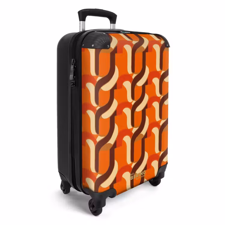 Retro - Modern - Kleurrijk NBS - Handbagage koffer - Volwassenen Unisex middel -productfoto_3d