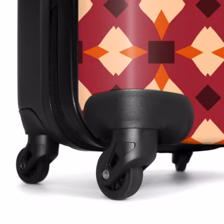 Retro - Patroon - Kleurrijk NBS - Handbagage koffer - Volwassenen Unisex middel -wiel