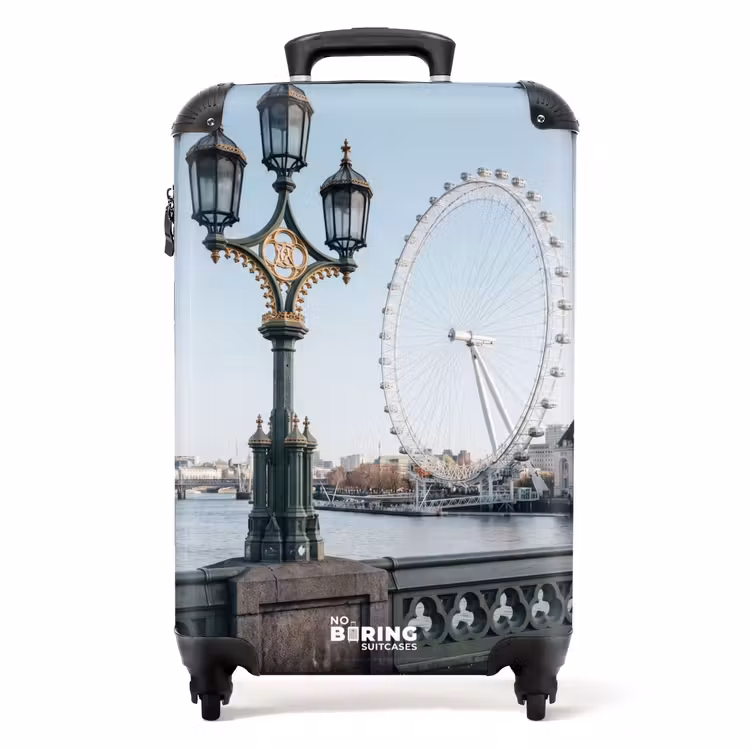Koffer - Reuzenrad - Londen - Stad - Architectuur - Brug - Reuzenrad - Londen - Stad - Architectuur - Brug NBS - Handbagage koffer - Volwassenen Unisex middel
