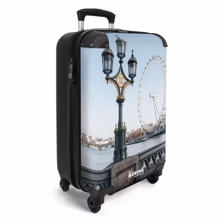 Koffer - Reuzenrad - Londen - Stad - Architectuur - Brug - Reuzenrad - Londen - Stad - Architectuur - Brug NBS - Handbagage koffer - Volwassenen Unisex middel