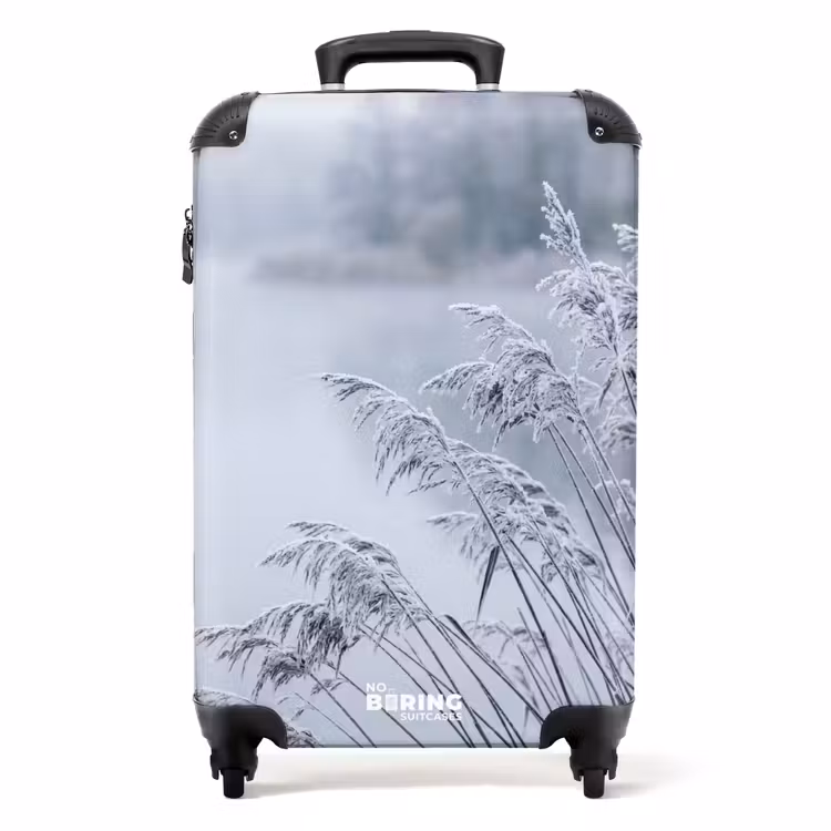 Koffer - Riet - Bevroren - Winter - Natuur - Riet - Bevroren - Winter - Natuur NBS - Handbagage koffer - Volwassenen Unisex middel