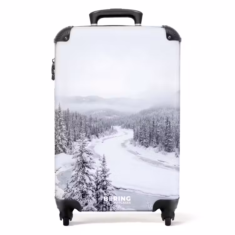 Koffer - Rivier - Bevroren - Landschap - Winter - Rivier - Bevroren - Landschap - Winter NBS - Handbagage koffer - Volwassenen Unisex middel