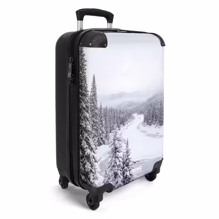 Koffer - Rivier - Bevroren - Landschap - Winter - Rivier - Bevroren - Landschap - Winter NBS - Handbagage koffer - Volwassenen Unisex middel