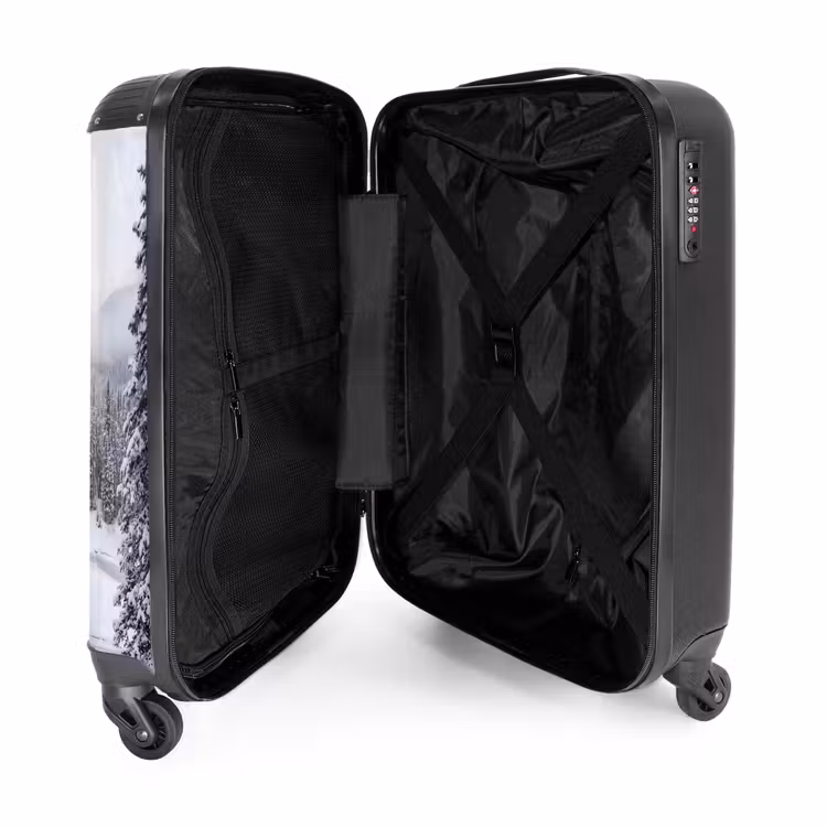Koffer - Rivier - Bevroren - Landschap - Winter - Rivier - Bevroren - Landschap - Winter NBS - Handbagage koffer - Volwassenen Unisex middel