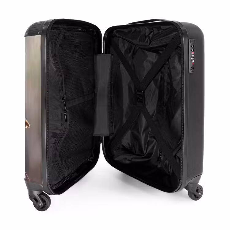 Koffer - Roodborst - Tak - Bessen - Natuur - Roodborst - Tak - Bessen - Natuur NBS - Handbagage koffer - Volwassenen Unisex middel
