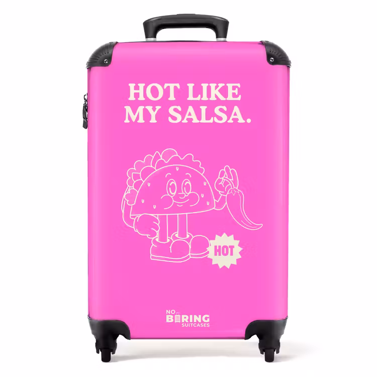Koffer - Roze - Peper - taco - Roze - Peper - taco NBS - Handbagage koffer - Volwassenen Unisex middel