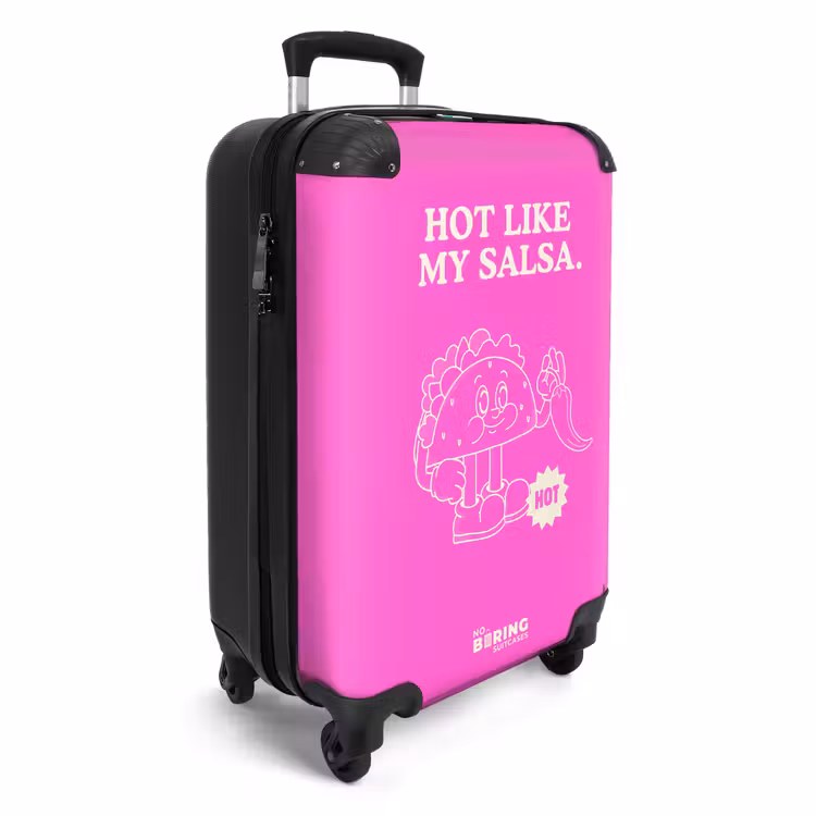 Koffer - Roze - Peper - taco - Roze - Peper - taco NBS - Handbagage koffer - Volwassenen Unisex middel