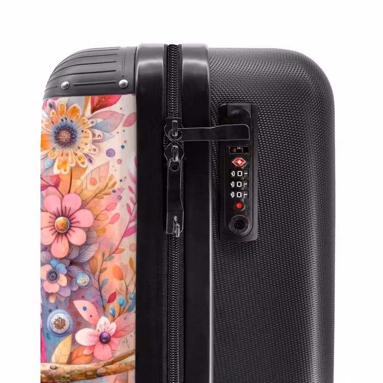 Roze robijn NBS - Handbagage koffer - Unisex middel -slot
