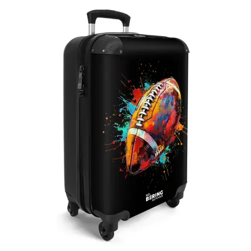 Rugbybal met kleurrijke graffiti NBS - Handbagage koffer - Unisex middel -productfoto_3d