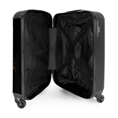 Rugbybal met kleurrijke graffiti NBS - Handbagage koffer - Unisex middel -binnenkant