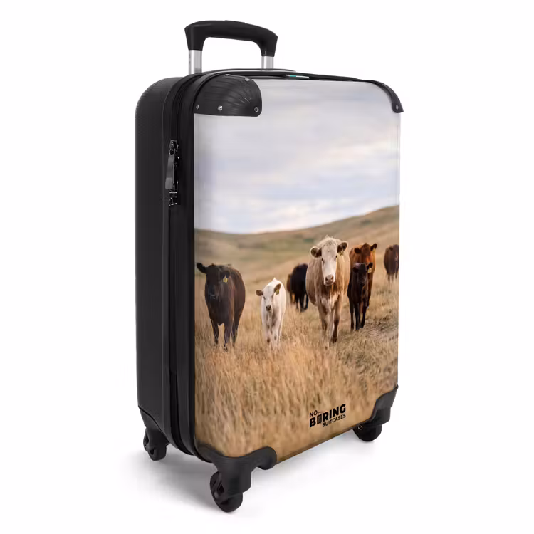 Koffer - Runderen - Kudde - Landschap - Weide - Rustig - Runderen - Kudde - Landschap - Weide - Rustig NBS - Handbagage koffer - Volwassenen Unisex middel