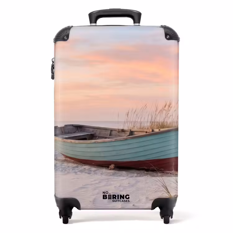 Rustiek - Roeiboot - Zandstrand NBS - Handbagage koffer - Volwassenen Unisex middel -productfoto_recht