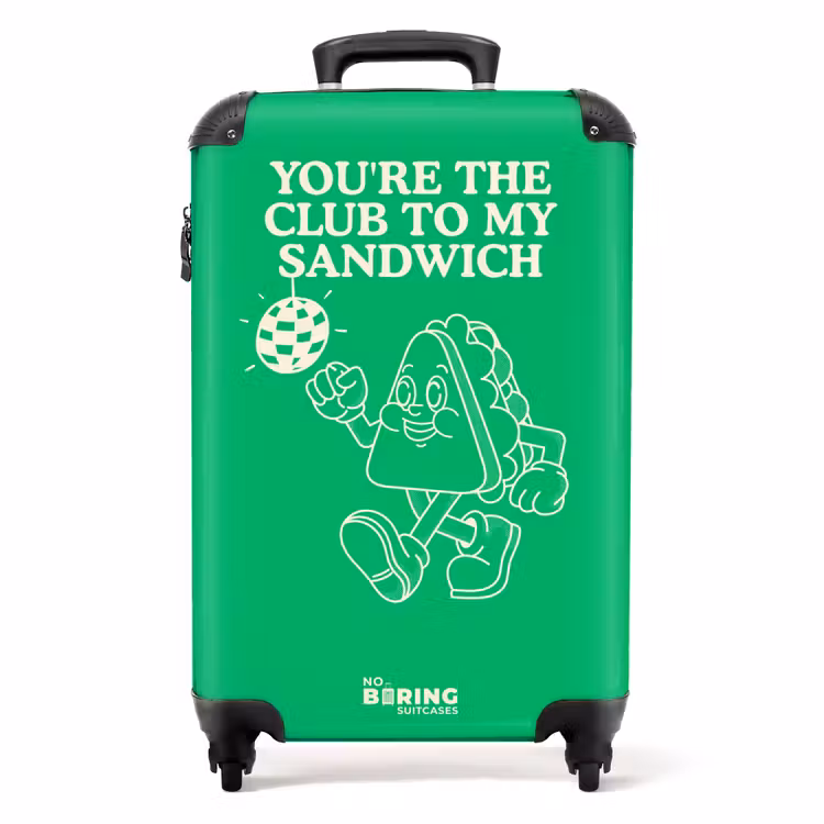 Koffer - Sandwich - Groen - discobal - Sandwich - Groen - discobal NBS - Handbagage koffer - Volwassenen Unisex middel