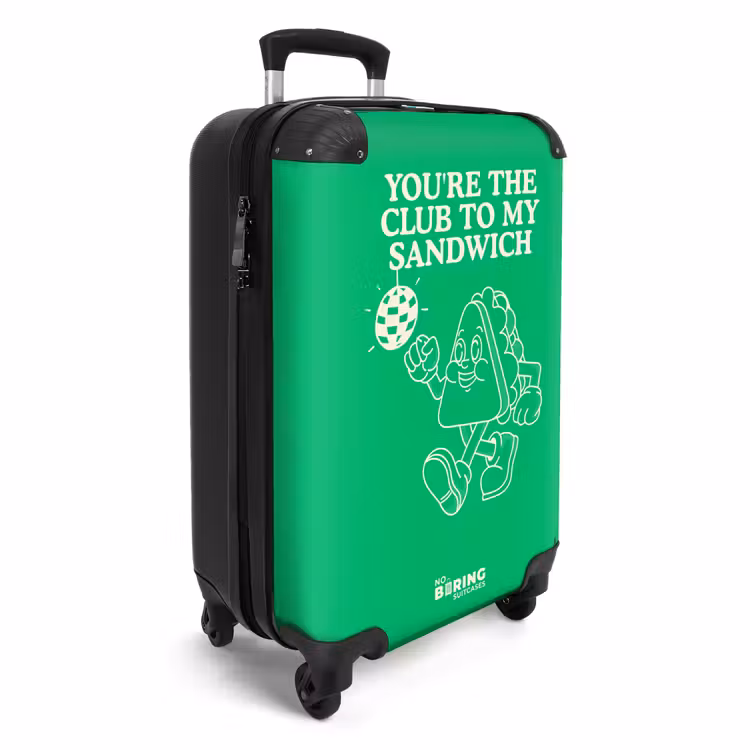 Koffer - Sandwich - Groen - discobal - Sandwich - Groen - discobal NBS - Handbagage koffer - Volwassenen Unisex middel