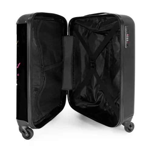 Schaatsen met kleurrijke graffiti NBS - Handbagage koffer - Unisex middel -binnenkant