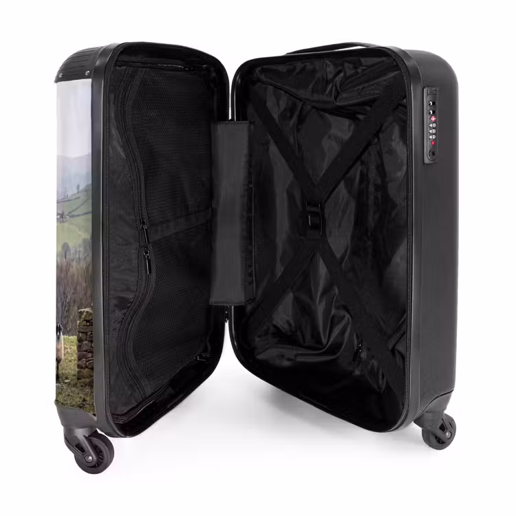Koffer - Schapen - Rij - Weide - Dieren - Platteland - Schapen - Rij - Weide - Dieren - Platteland NBS - Handbagage koffer - Volwassenen Unisex middel