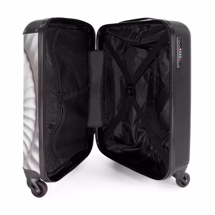 Schelp - Spiraal - Wit NBS - Handbagage koffer - Volwassenen Unisex middel -binnenkant