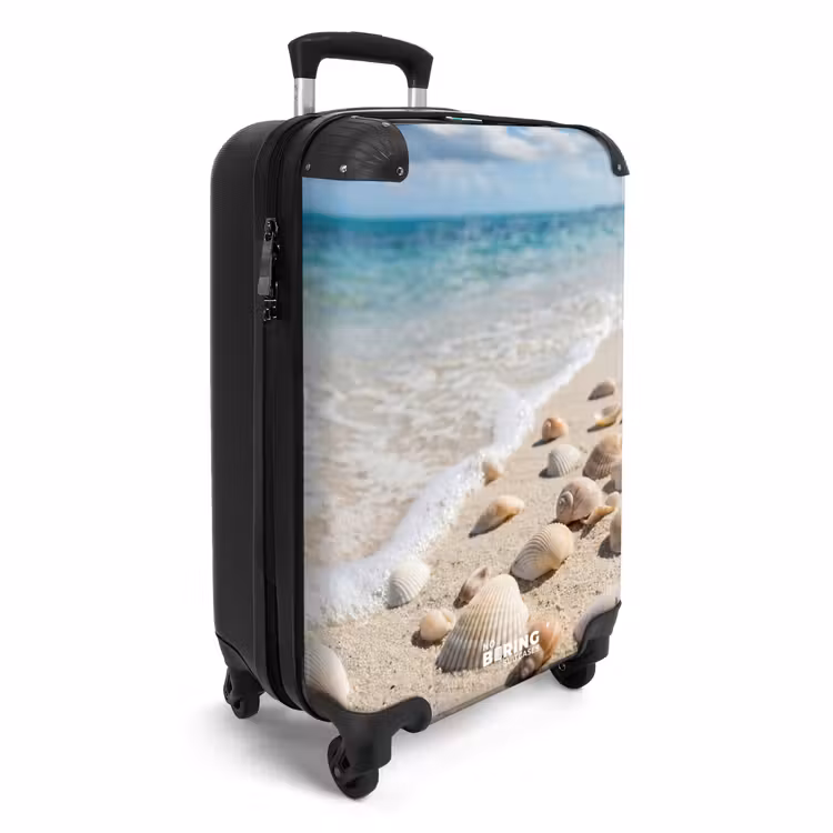 Koffer - Schelpen - Strand - Natuur - Beige - Schelpen - Strand - Natuur - Beige NBS - Handbagage koffer - Volwassenen Unisex middel