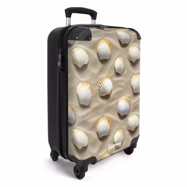 Schelpen - Zand - Maritiem NBS - Handbagage koffer - Volwassenen Unisex middel -productfoto_3d