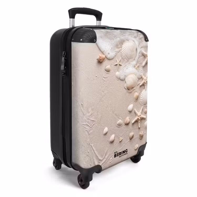 Schelpen - Zeesterren - Strand NBS - Handbagage koffer - Volwassenen Unisex middel -productfoto_3d