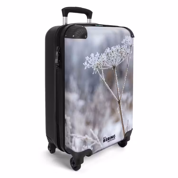 Koffer - Schermbloem - Rijp - Kristallen - Winter - Delicaat - Schermbloem - Rijp - Kristallen - Winter - Delicaat NBS - Handbagage koffer - Volwassenen Unisex middel