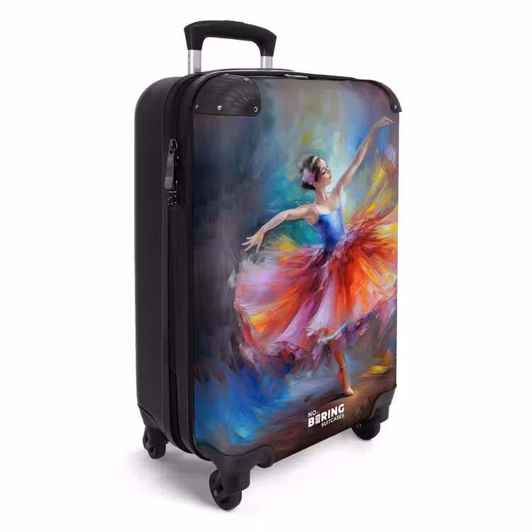 Schilderij - Olieverf - Dans - Ballerina NBS - Handbagage koffer - Unisex middel -productfoto_3d