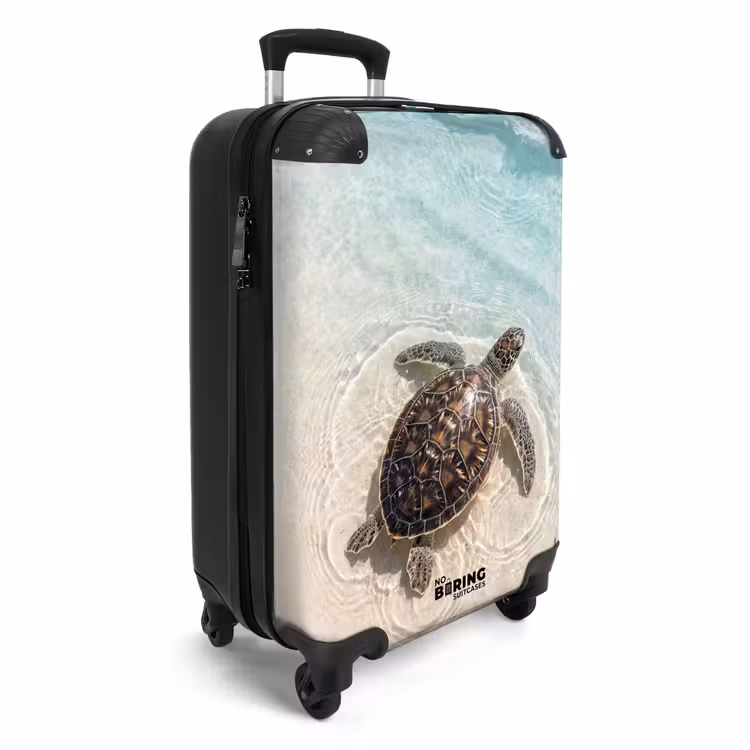 Koffer - Schildpad - Helder water - Strand - Dieren - Natuur - Schildpad - Helder water - Strand - Dieren - Natuur NBS - Handbagage koffer - Volwassenen Unisex middel