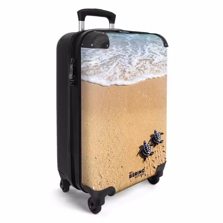 Koffer - Schildpad - Jong - Strand - Oceaan - Blauw - Schildpad - Jong - Strand - Oceaan - Blauw NBS - Handbagage koffer - Volwassenen Unisex middel