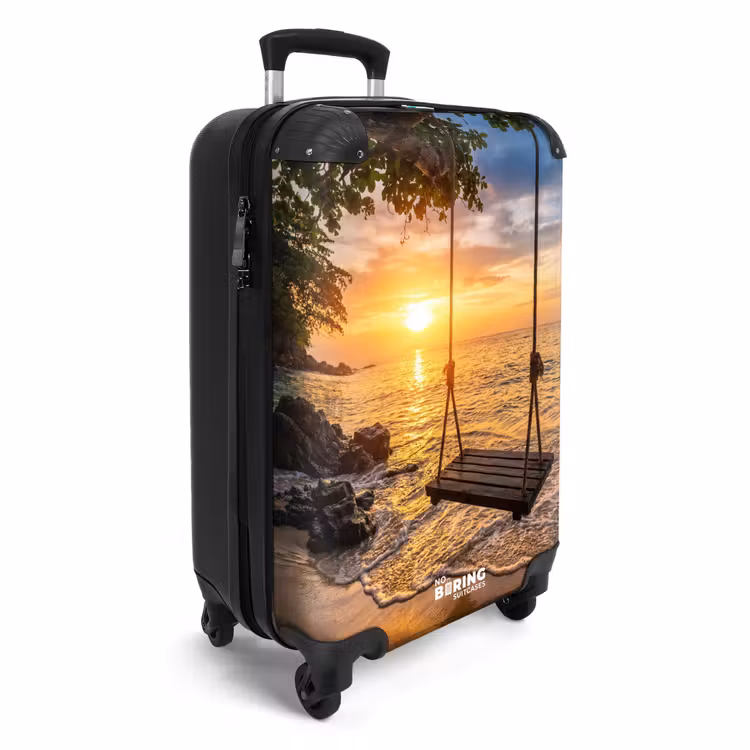 Koffer - Schommel - Strand - Zonsondergang - Natuur - Oranje - Schommel - Strand - Zonsondergang - Natuur - Oranje NBS - Handbagage koffer - Volwassenen Unisex middel