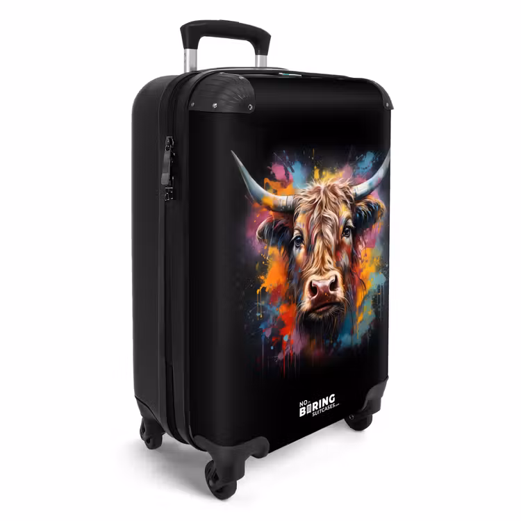 Schotse hooglander als graffiti art NBS - Handbagage koffer - Volwassenen Unisex middel -productfoto_3d