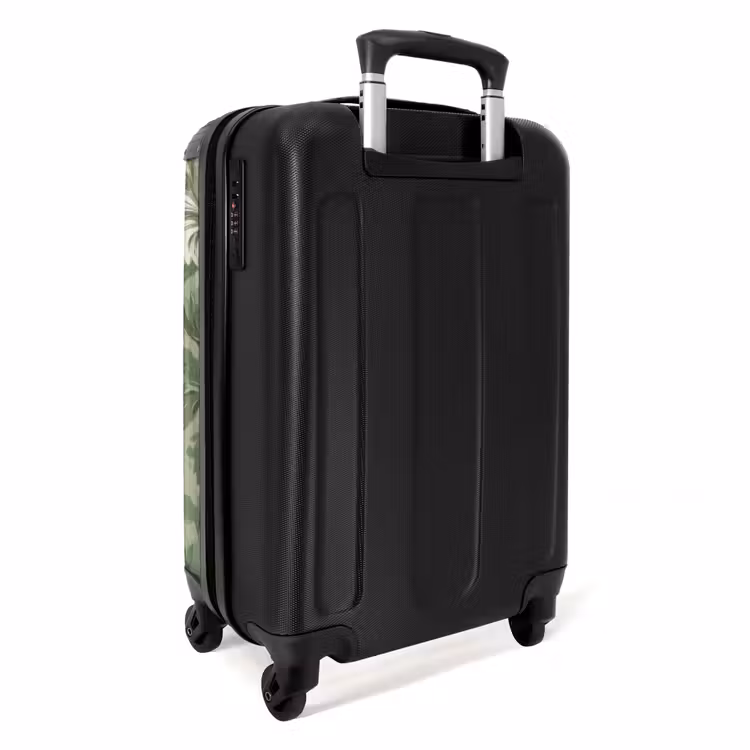 Koffer - Sierlijk - Lichtgroen - Planten - Patroon - Getailleerd - Sierlijk - Lichtgroen - Planten - Patroon - Getailleerd NBS - Handbagage koffer - Volwassenen Unisex middel