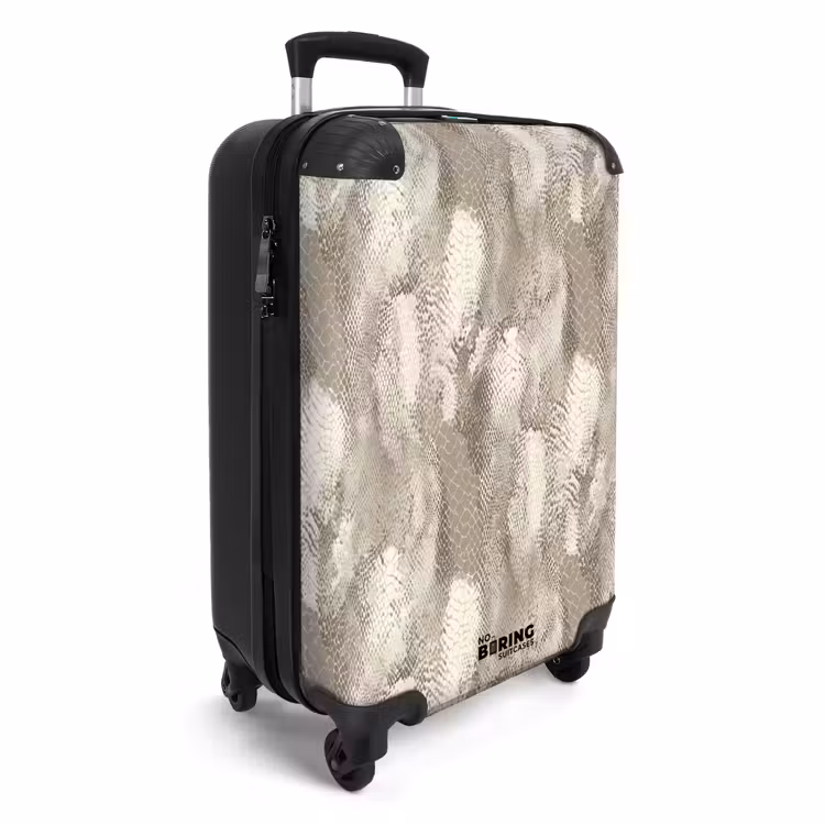 Slang - Textuur - Zand NBS - Handbagage koffer - Volwassenen Unisex middel -productfoto_3d