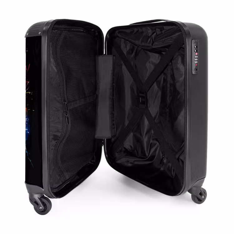 Snowboarder met graffiti NBS - Handbagage koffer - Unisex middel -binnenkant