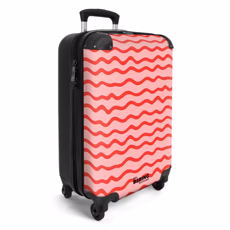 Speels - Patroon - Rood NBS - Handbagage koffer - Volwassenen Unisex middel -productfoto_3d