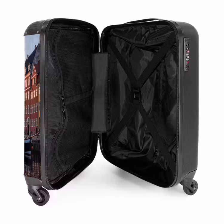 Koffer - Stad - Gracht - Zonsondergang - Klassiek - Kleurrijk - Stad - Gracht - Zonsondergang - Klassiek - Kleurrijk NBS - Handbagage koffer - Volwassenen Unisex middel