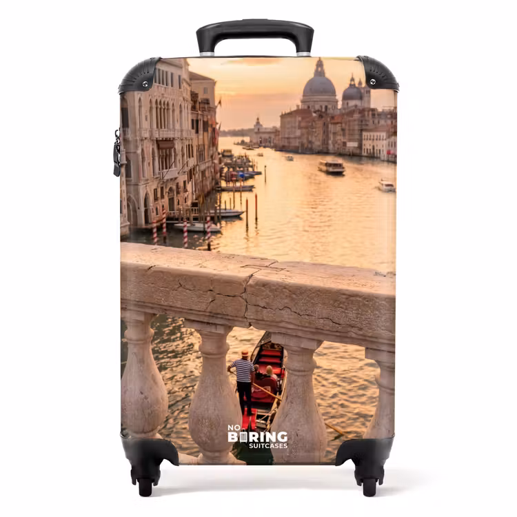 Koffer - Stad - Venetië - Kanaal - Zonsopgang - Architectuur - Goud - Stad - Venetië - Kanaal - Zonsopgang - Architectuur - Goud NBS - Handbagage koffer - Volwassenen Unisex middel