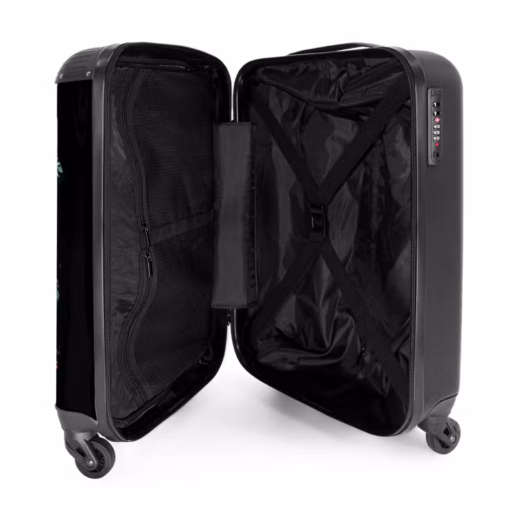 Stapel Koffers als Street Art NBS - Handbagage koffer - Unisex middel -binnenkant