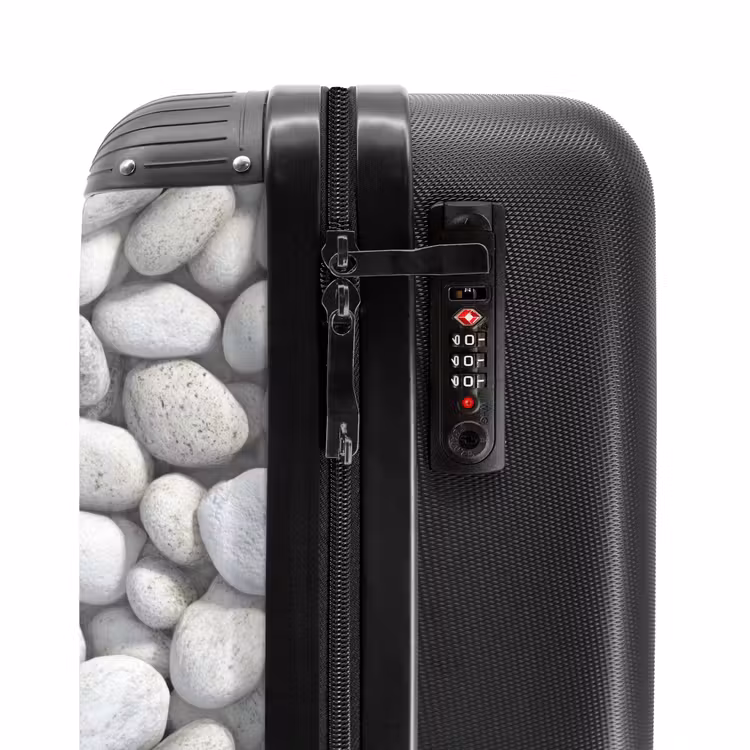 Steentjes - Grijs - Ovaal NBS - Handbagage koffer - Volwassenen Unisex middel -slot