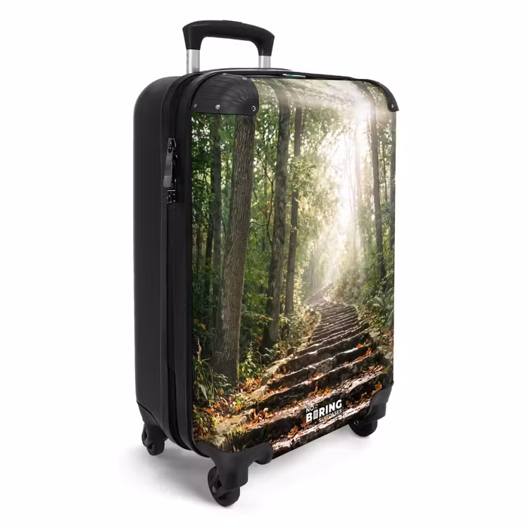 Koffer - Stenen - Trap - Bos - Natuur - Stenen - Trap - Bos - Natuur NBS - Handbagage koffer - Volwassenen Unisex middel