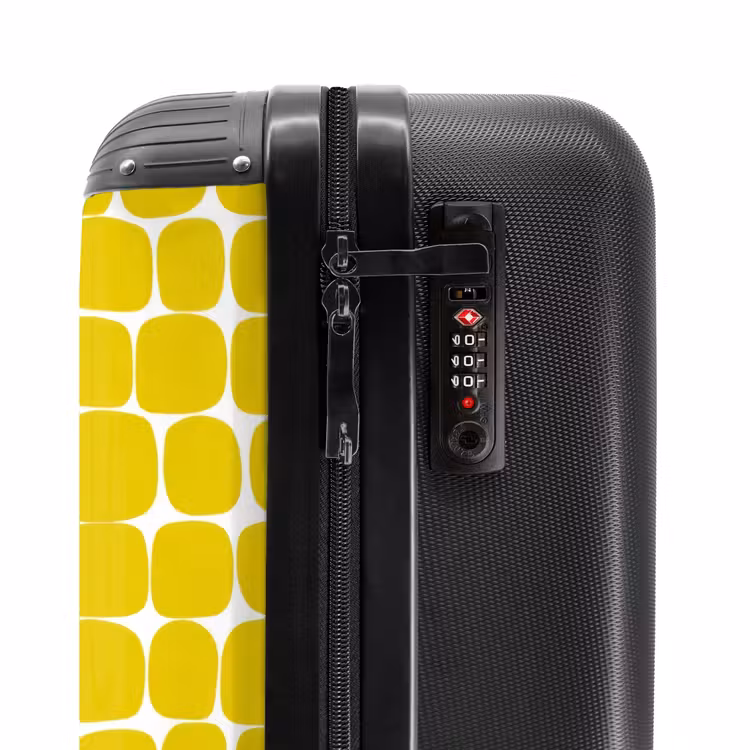 Stippen - Modern - Geel NBS - Handbagage koffer - Volwassenen Unisex middel -slot