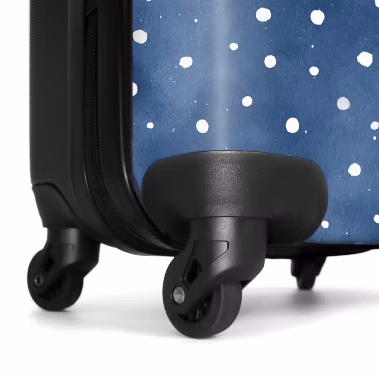 Stippen patroon blauw NBS - Handbagage koffer - Volwassenen Unisex middel -wiel