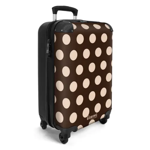 Stippen patroon in verschillende tinten bruin NBS - Handbagage koffer - Unisex middel -productfoto_3d