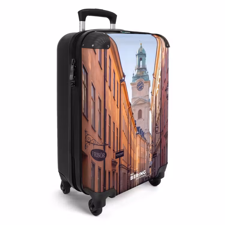 Koffer - Straat - Klokkentoren - Stad - Architectuur - Historisch - Straat - Klokkentoren - Stad - Architectuur - Historisch NBS - Handbagage koffer - Volwassenen Unisex middel