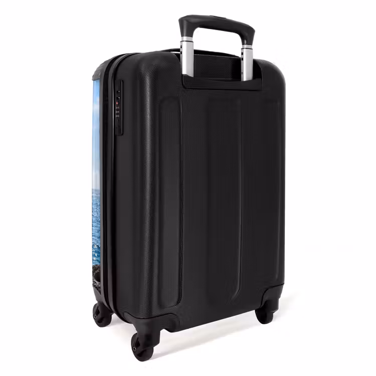 Koffer - Strand - Ligstoel - Parasol - Zomer - Blauw - Strand - Ligstoel - Parasol - Zomer - Blauw NBS - Handbagage koffer - Volwassenen Unisex middel
