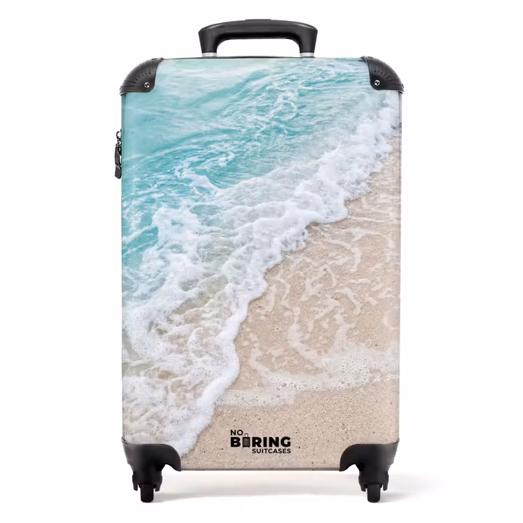 Koffer - Strand - Zee - Golf - Natuur - Blauw - Strand - Zee - Golf - Natuur - Blauw NBS - Handbagage koffer - Volwassenen Unisex middel