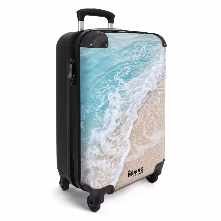Koffer - Strand - Zee - Golf - Natuur - Blauw - Strand - Zee - Golf - Natuur - Blauw NBS - Handbagage koffer - Volwassenen Unisex middel