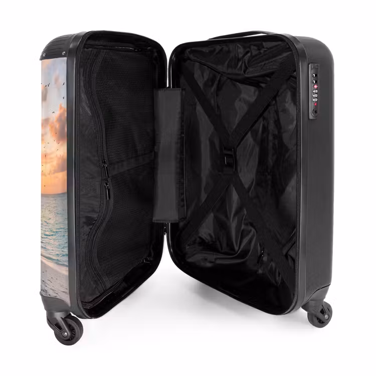 Koffer - Strand - Zonsondergang - Palmbomen - Tropisch - Natuur - Strand - Zonsondergang - Palmbomen - Tropisch - Natuur NBS - Handbagage koffer - Volwassenen Unisex middel