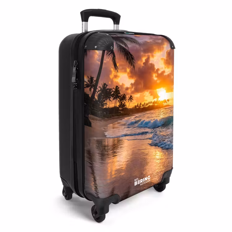 Koffer - Strand - Zonsopgang - Tropisch - Natuur - Oranje - Strand - Zonsopgang - Tropisch - Natuur - Oranje NBS - Handbagage koffer - Volwassenen Unisex middel