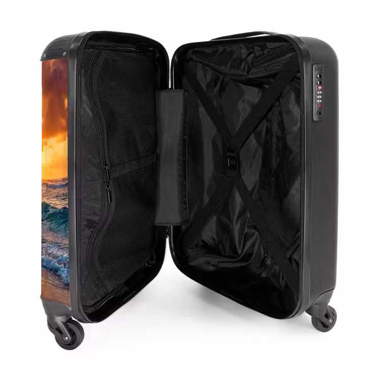 Koffer - Strand - Zonsopgang - Tropisch - Natuur - Oranje - Strand - Zonsopgang - Tropisch - Natuur - Oranje NBS - Handbagage koffer - Volwassenen Unisex middel